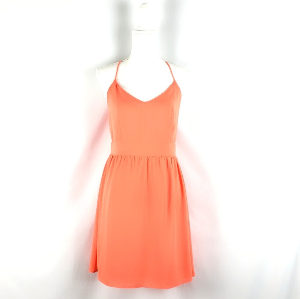 Strappy Midi Sundress Coral Size Medium #K12